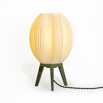 Wavy Modern Contemporary Plant-Based PLA 3D Printed Dimmable LED Table Lamp - JONATHAN Y